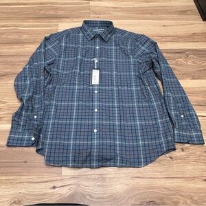 Vineyard Vines Blue and Gray Plaid Shirt